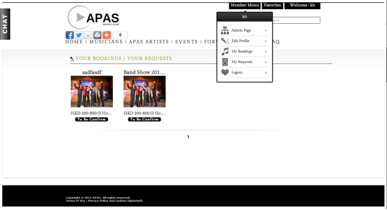 APAS Music Website