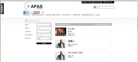 APAS Music Website